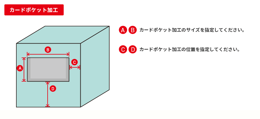 カードポケット加工
