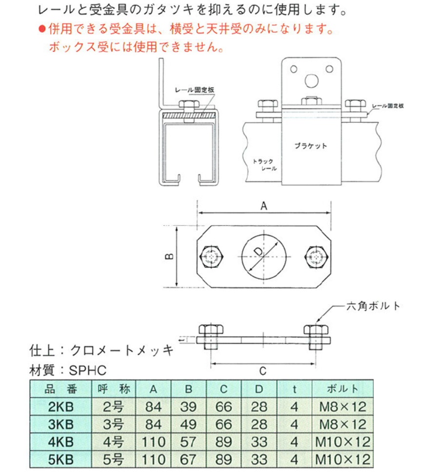 レール固定板の図面
