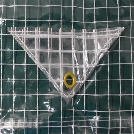 ビニールカーテンの風対策・部分固定用【三角ピケット加工】