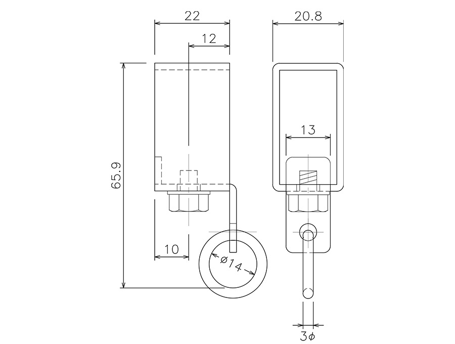 ベンダーステンキャップストップの図面