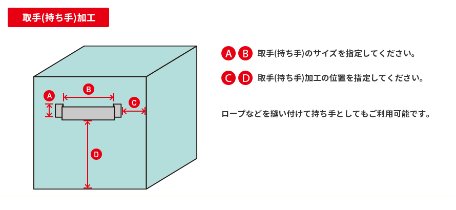 取手(持ち手)加工