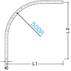 D40スチールカーブレール