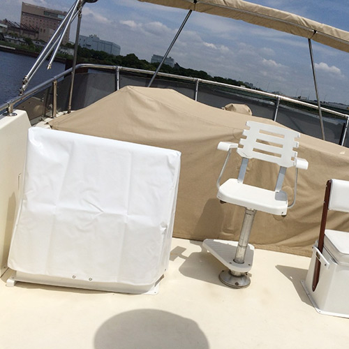 東京都大田区の防水ビニールカバー(屋外ベンチ)の施工・製作事例