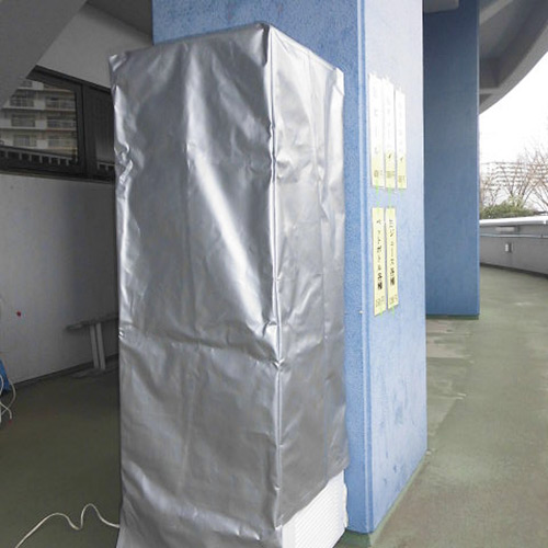 東京都江戸川区の保護カバー(冷蔵庫)の施工・製作事例