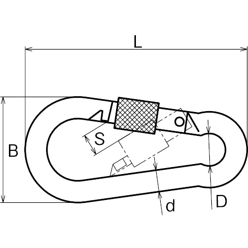 AKフックハズレ止めナット付図面