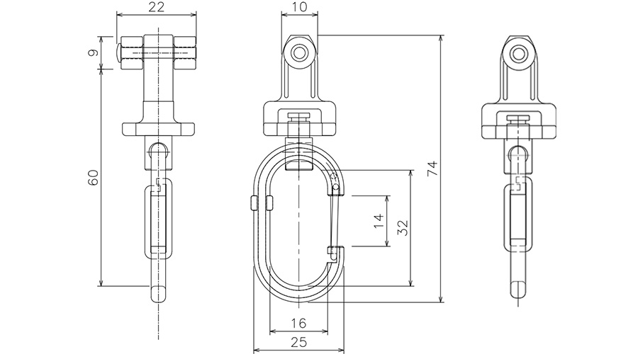 D40後付ワンタッチランナーの図面