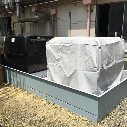 青森県八戸市の大型雨よけカバーの施工・製作事例