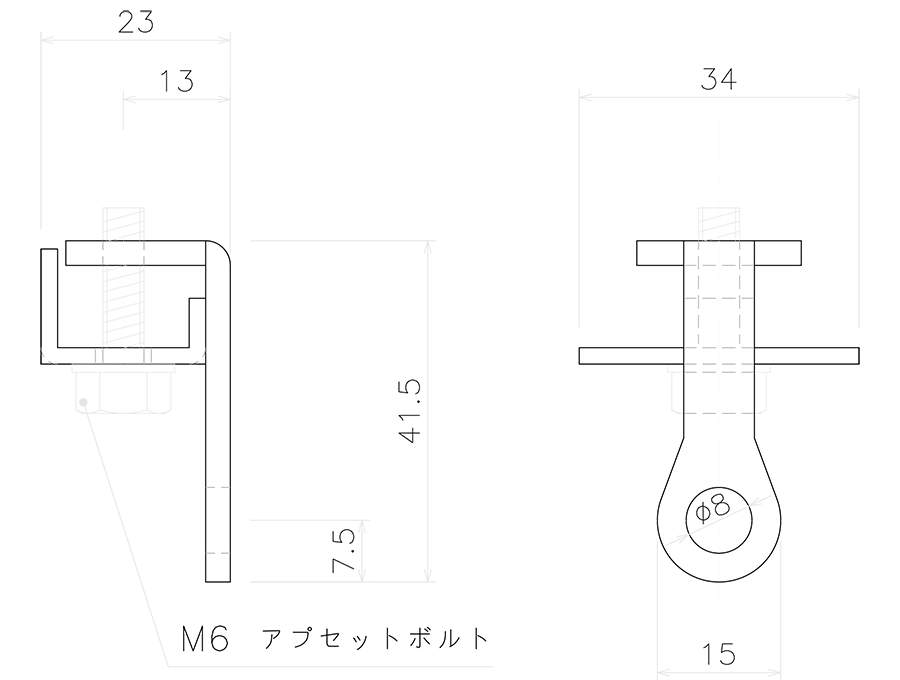 XG中間ストップNの図面