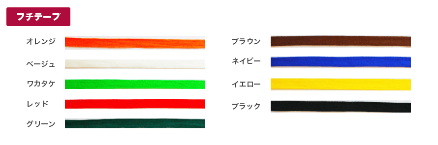 フチテープの選択