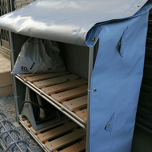 埼玉県所沢市のラックカバーの施工・製作事例