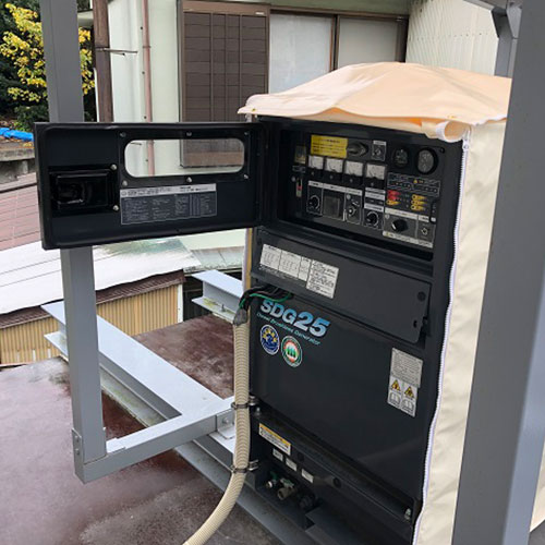 神奈川県足柄下郡の発電機カバーの施工・製作事例