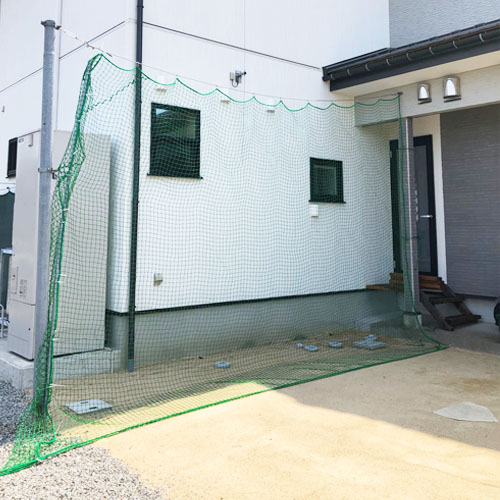 富山県黒部市のバッティングネット(硬式野球)の施工・製作事例