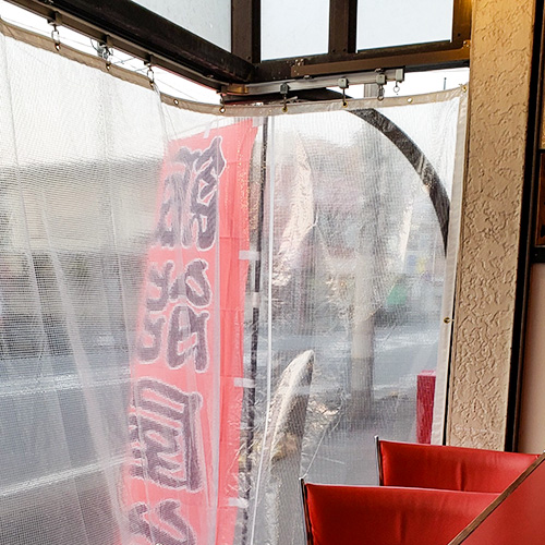 埼玉県飯能市のビニールカーテン(飲食店)の施工・製作事例