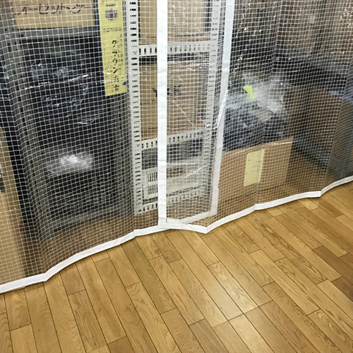 奈良県葛城市のビニールカーテン(倉庫)の施工・製作事例