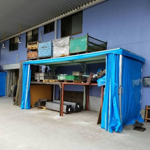 愛知県名古屋市のビニールカーテン(倉庫)の施工・製作事例