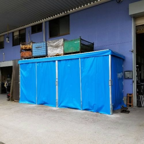愛知県名古屋市のビニールカーテン(倉庫)の施工・製作事例