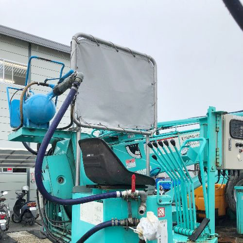 愛媛県松山市の日よけテント(工事用車両)の施工・製作事例