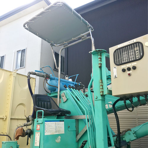 愛媛県松山市の日よけテント(工事用車両)の施工・製作事例
