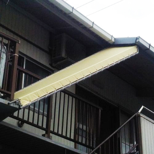 愛知県名古屋市の防炎・防水テント(雨よけテント)の施工・製作事例