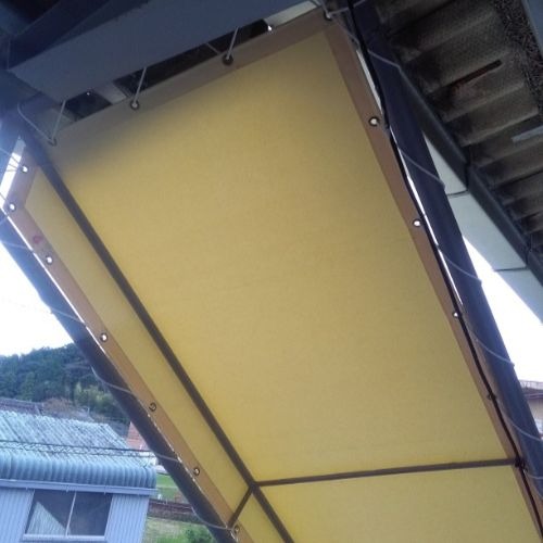 愛知県名古屋市の防炎・防水テント(雨よけテント)の施工・製作事例