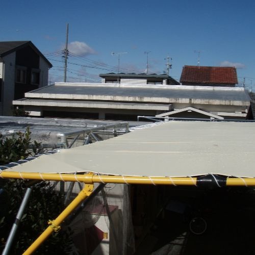 愛知県あま市の防炎・防水テント(住宅)の施工・製作事例