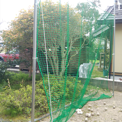 鳥取県鳥取市の庭用・防球ネットの施工・製作事例