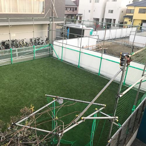 埼玉県蕨市のゴルフ練習用・防球ネットの施工・製作事例