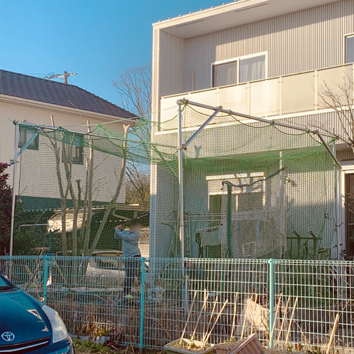 愛知県みよし市の野球用・防球ネットの施工・製作事例
