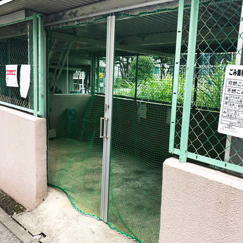 埼玉県入間市のゴミ捨て場用・飛散防止ネットの施工・製作事例