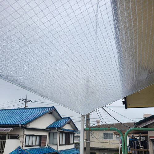 埼玉県八潮市のベランダ用・雨よけテントの施工・製作事例