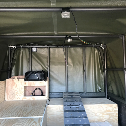 東京都江戸川区のキャンピングカー用トラックシート(普及型エステル)の施工・製作事例