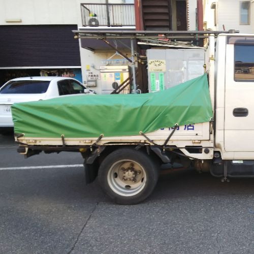 東京都足立区の荷台用・トラックシート(普及型エステル)の施工・製作事例