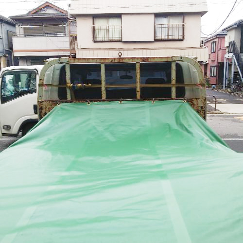 東京都足立区の荷台用・トラックシート(普及型エステル)の施工・製作事例