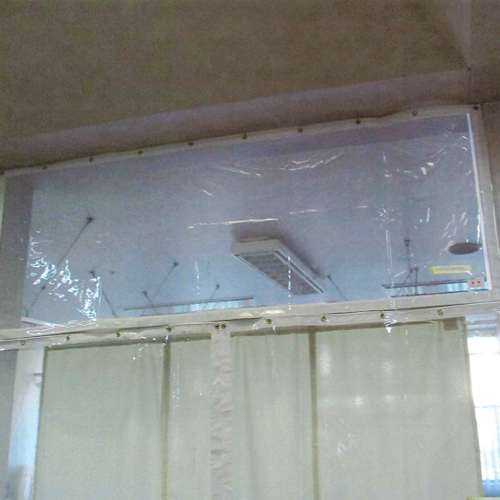 新潟県南蒲原郡の老人ホーム・透明ビニールカーテンの施工・製作事例