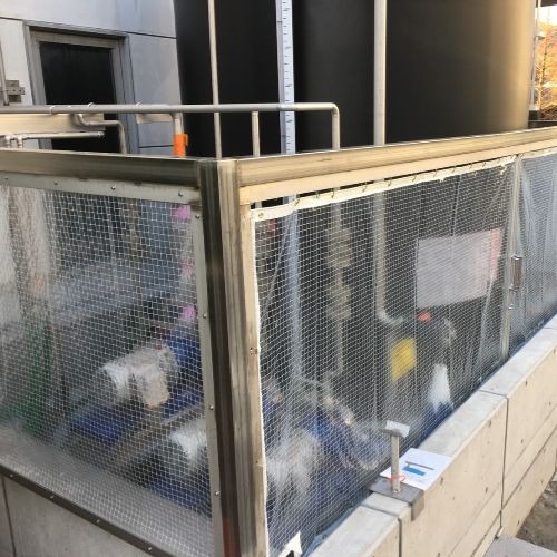 静岡県榛原郡の工場用・ビニールカーテン(アキレスフラーレ)の施工・製作事例