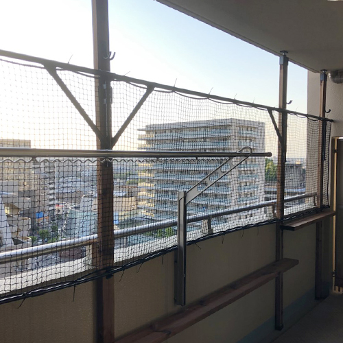 埼玉県所沢市の落下防止ネットの施工・製作事例