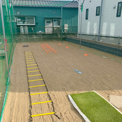 栃木県足柄市の庭用バッティングネットの施工・製作事例