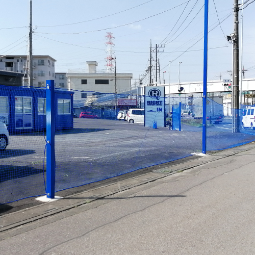 埼玉県三郷市の屋外用間仕切りネットの施工・製作事例