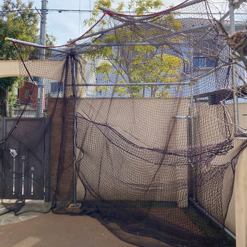 東京度杉並区の野球練習用ネットの施工・製作事例