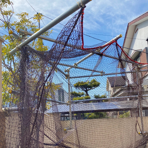 東京度杉並区の野球練習用ネットの施工・製作事例