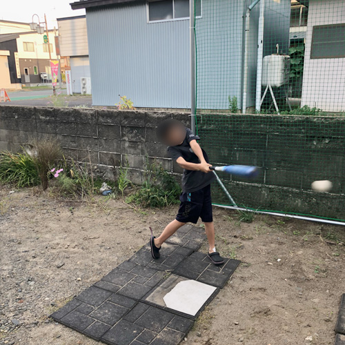 秋田県能代市の庭用・バッティングネットの施工・製作事例