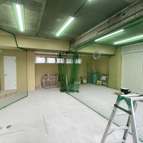 兵庫県神戸市の屋内用・ゴルフ練習ネットの施工・取付事例