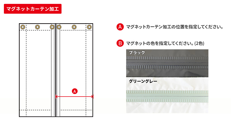 マグネットカーテン加工