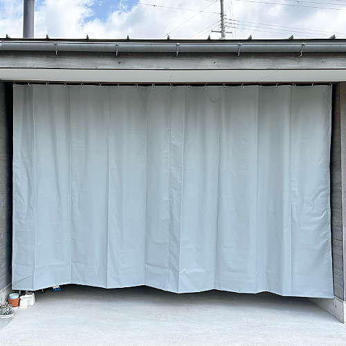 京都府船井郡の倉庫用・防炎ビニールカーテン(ターポリン2類)の施工・製作事例