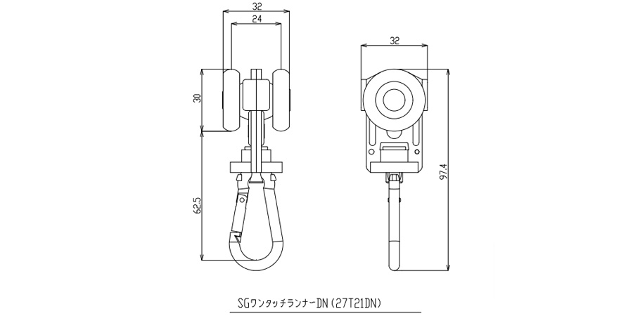 SGワンタッチランナーDNの図面