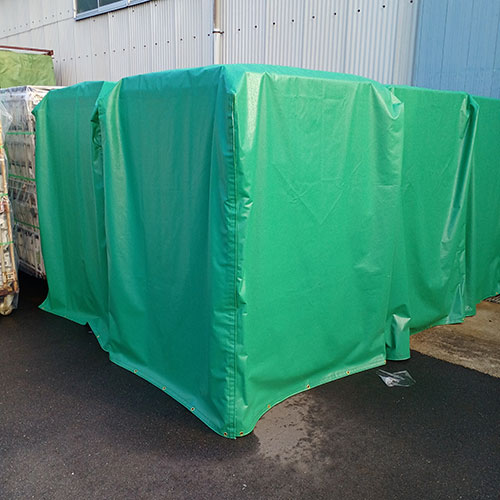 愛知県岡崎市の屋外対応カゴ車カバーの施工・製作事例
