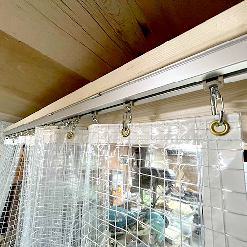 石川県金沢市のビニールカーテン・レールセットの施工・製作事例